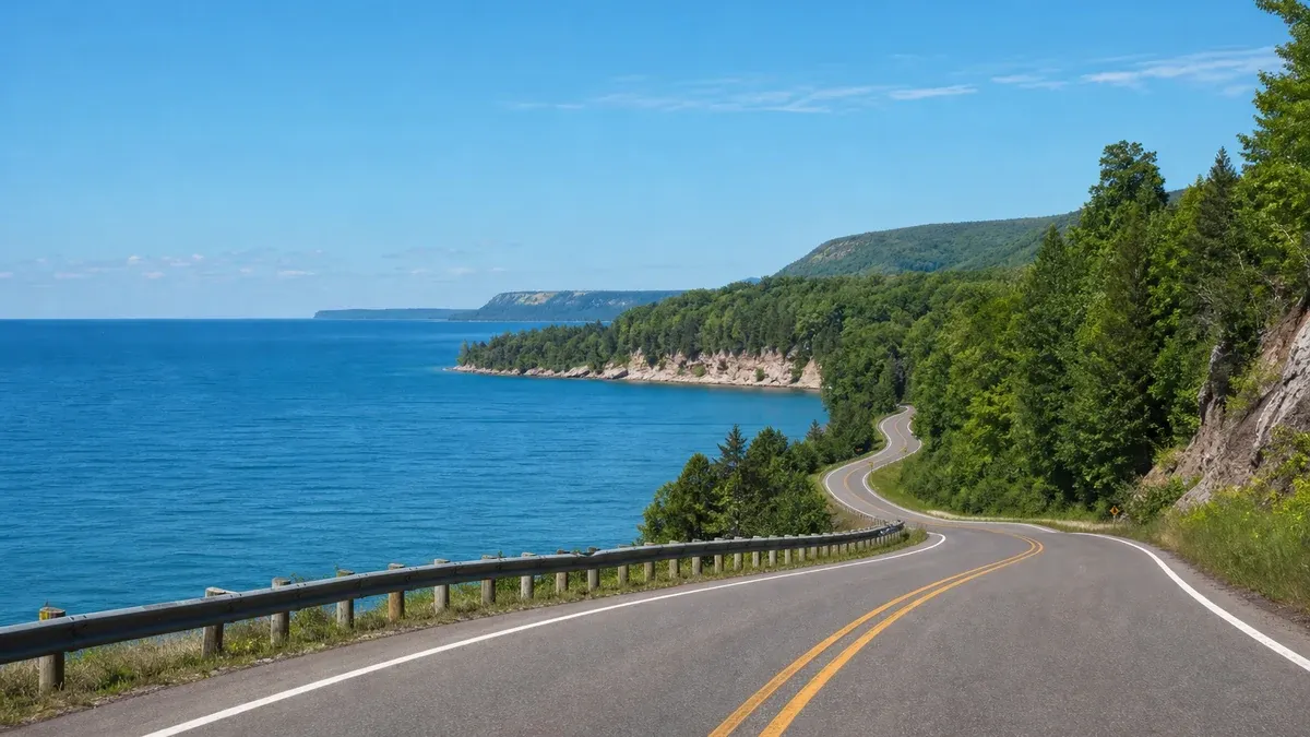 Lakeshore Routes Great Lakes travel guide illustration